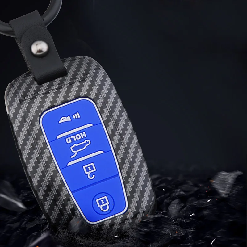 Чехол для автомобильного ключа из углеродного волокна с дистанционным