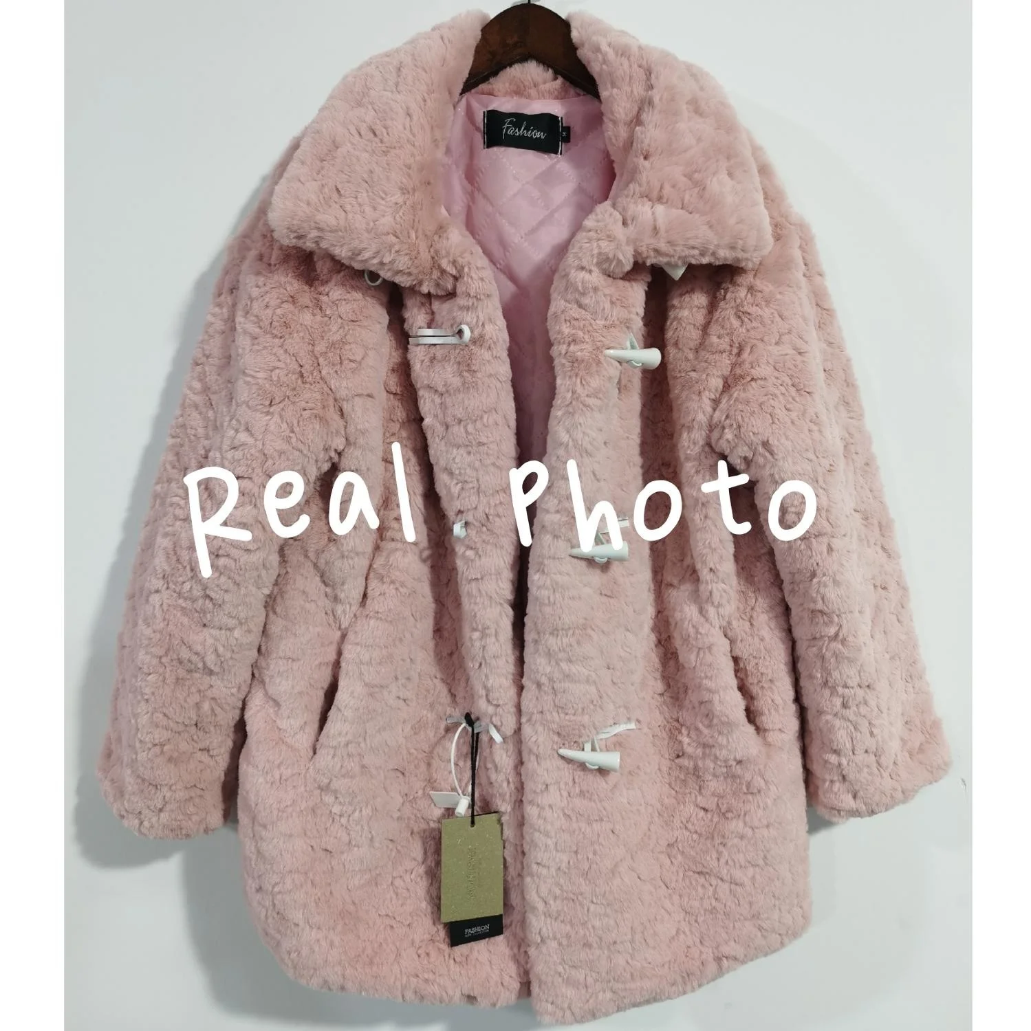 Женское зимнее пальто на пуговицах с роговыми пуговицами винтажное женское