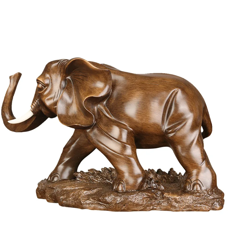 

Фэн-шуй, элегантная статуя слона из смолы, статуэтка на удачу, богатство, поделки, украшения, подарок для офиса, рабочего стола, Декор для дом...