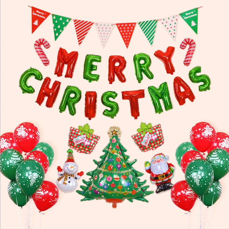 Воздушные шары с Рождеством наборы воздушных шаров из фольги рождественские