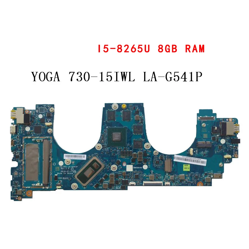 ELZP5 LA-G541P для Lenovo YOGA 730 730-15IWL Материнская плата ноутбука 5B20T04914 I5-8265U 8 Гб памяти GTX1050