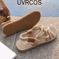 2022 summer fashion shoes sandals woman shoes braided rope with traditional casual style and simple creativity women sandals