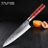 xituo damascus steel japanese knife 8 inch kitchen chef knife professional sharp cleaver utility handmade knife cooking tool