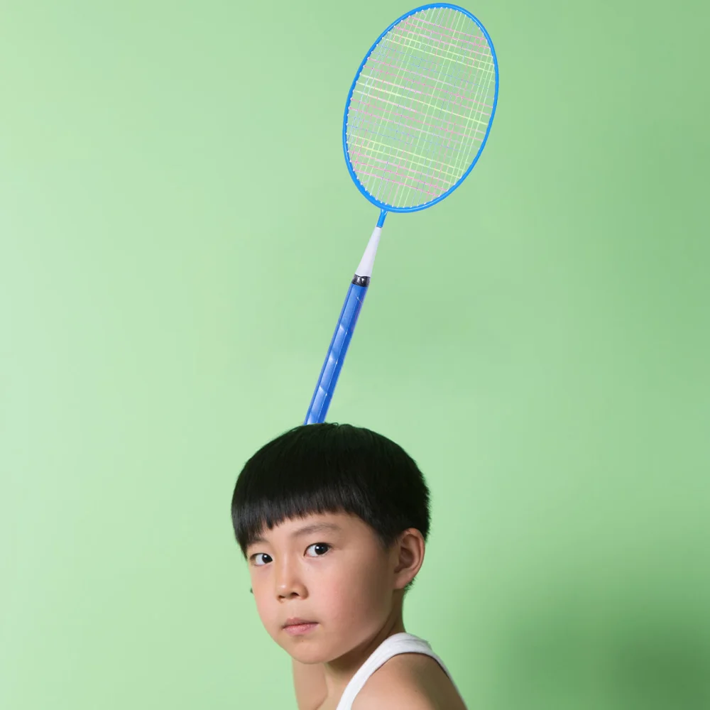

1 Set/6pcs Kids Badminton Racket Training Outdoor Sports Leisure Toys (Blue)