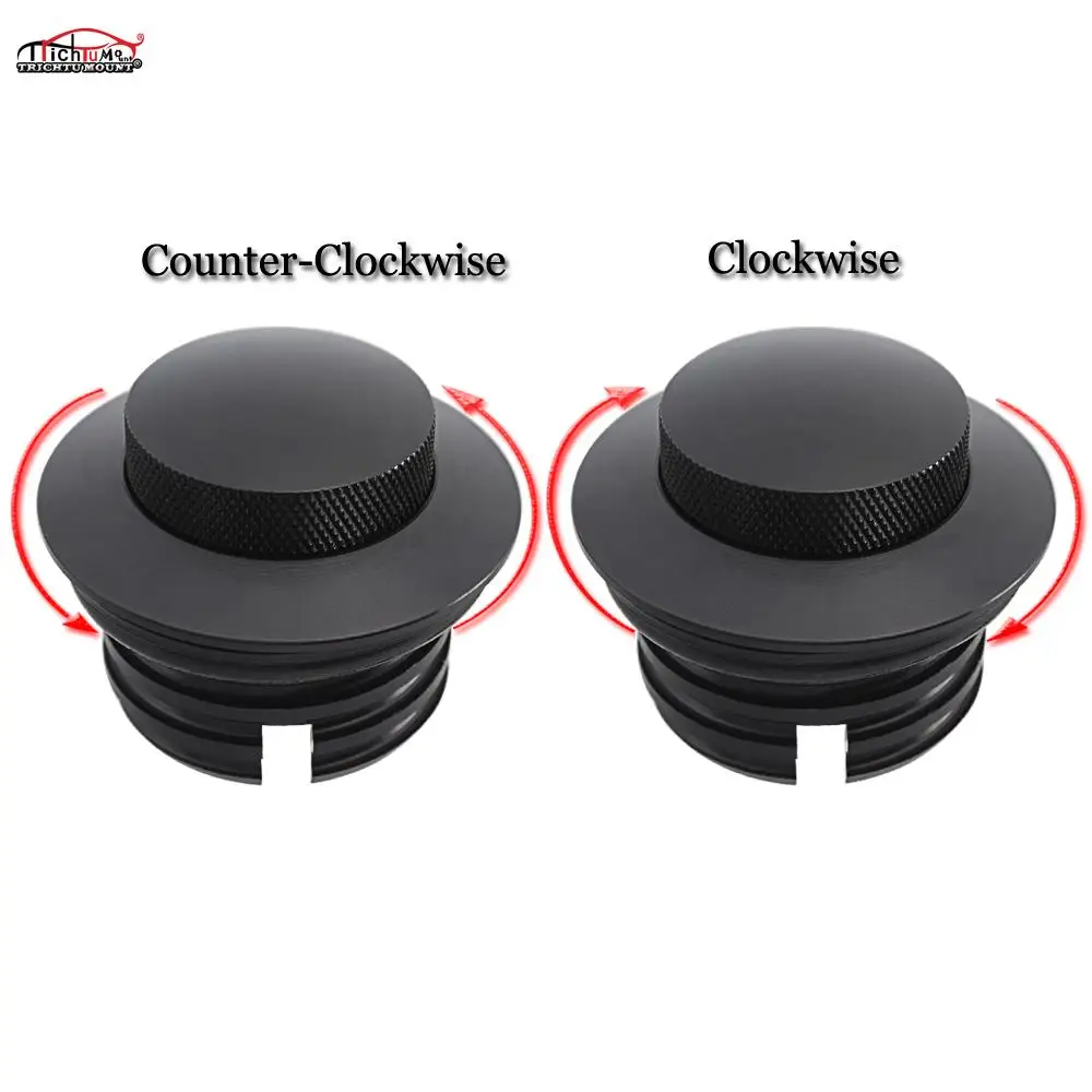 Черная накатанная резьба для мотоцикла резервуар с промывкой выдвижная Крышка