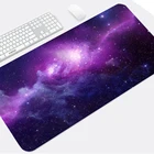 Фиолетовый большой коврик для мыши в стиле Галактики, игровой коврик для мыши с космическим рисунком, коврик для клавиатуры, Настольный коврик, компьютерный коврик для мыши для Dota, Lol, CS