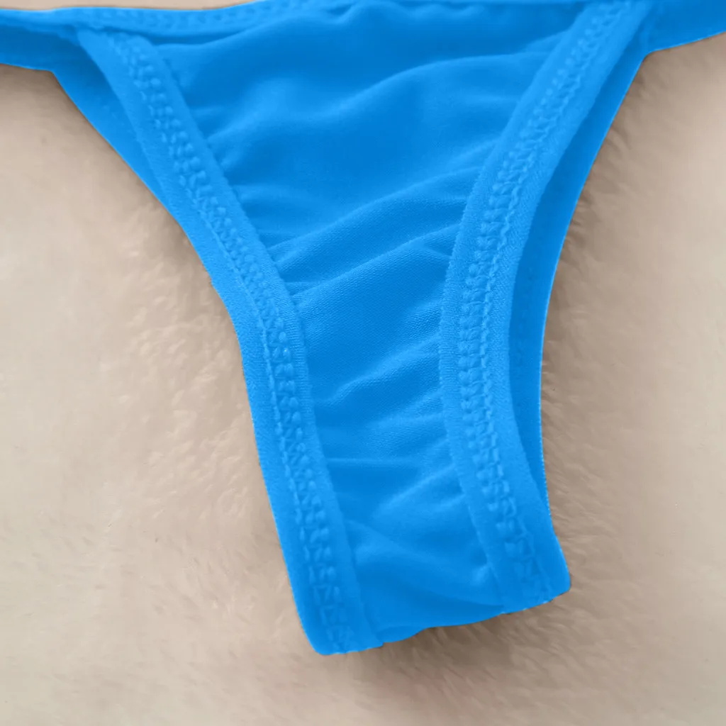 Карамельные цвета стринги женские низкая талия Бесшовные трусики эластичные