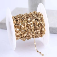 onwear 10meters stainless steel gold plated 2mm lips shape jewelry chains for diy necklace making
