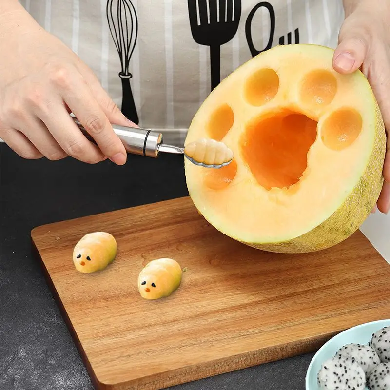 Нержавеющая сталь фрукты балерины Дыня Резьба ножи шаровой мини-экскаватор