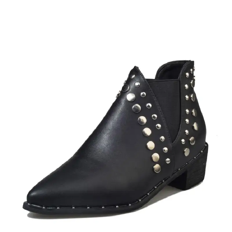 Женские ботинки Мартенс повседневные кожаные Ботинки на каблуке с острым носком