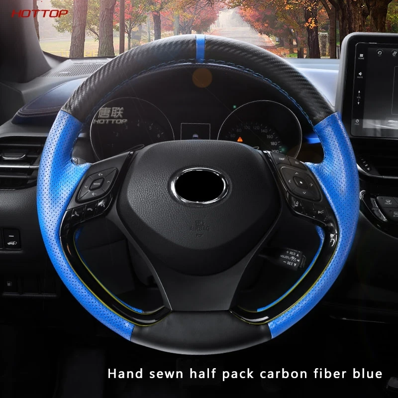 Украшение для автомобильного стайлинга Topunion Toyota CHR 2017 2019 чехлы на руль кожаный