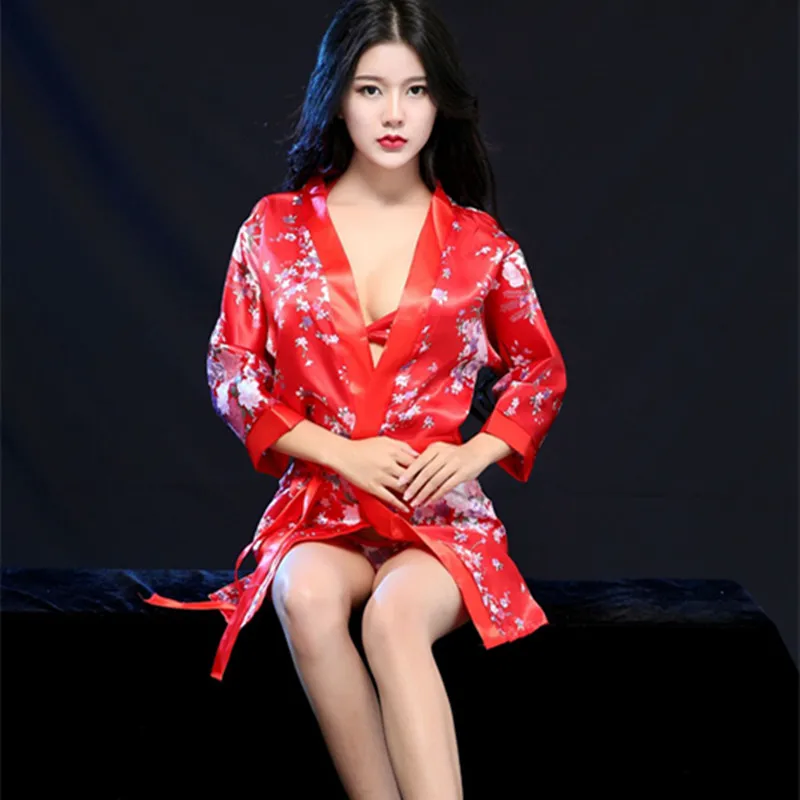 Сексуальное женское белье сексуальные цветочные банные халаты большого размера