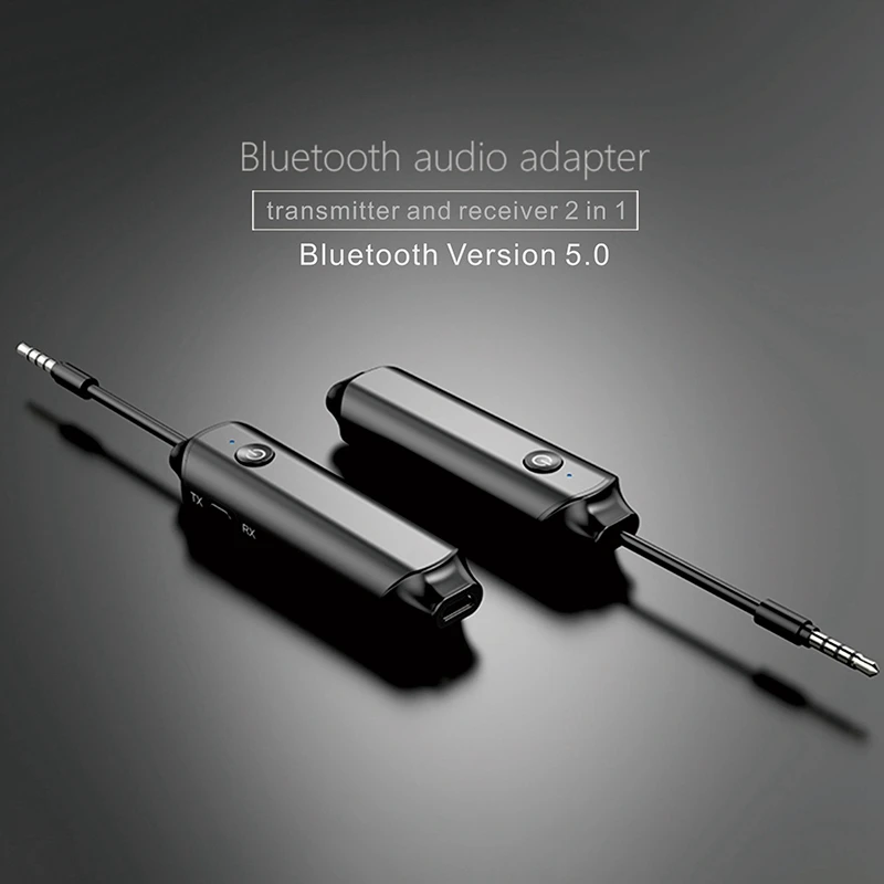 

2 in 1 Bluetooth 5.0 Transmitter Receiver 3.5mm AUX Hifi Music o Speaker Adapter Home Stereo Device for TV PC Car