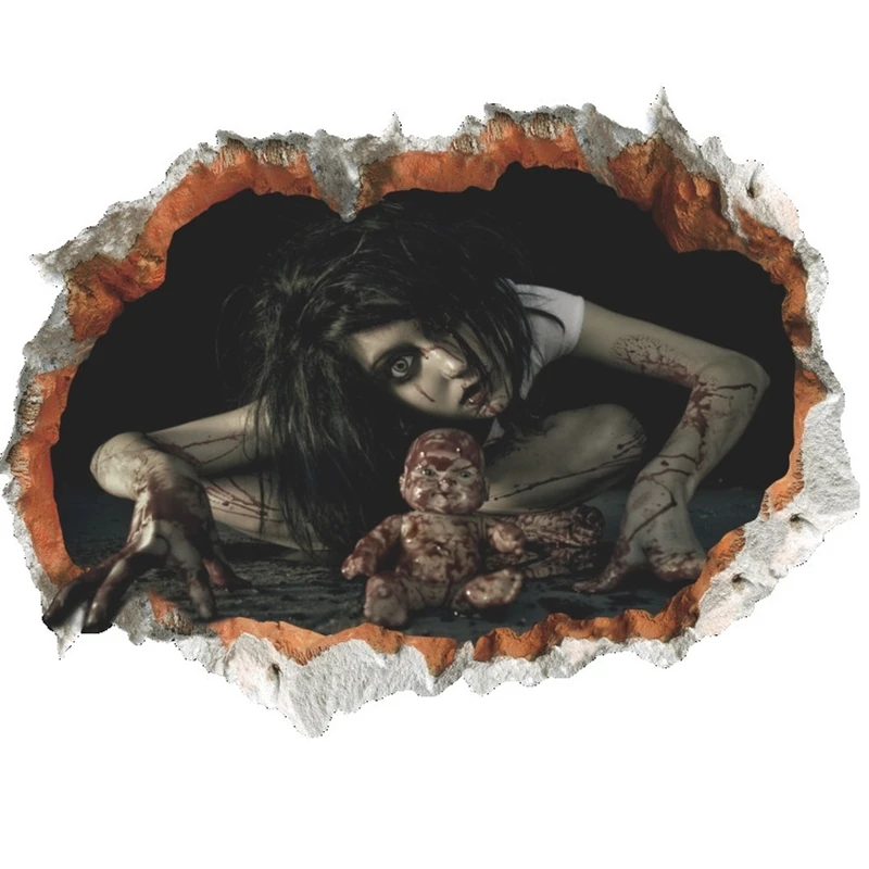 

Fashion Waterproof sticker High Quality Bedroom living room decoration wallpaper Horror Halloween Wall stickers for Halloween
