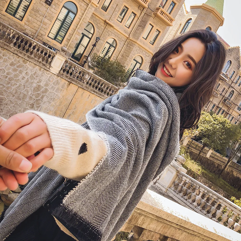 REALSISHOW 2019 большой размер зимний кашемировый шарф в клетку узор уплотненное одеяло