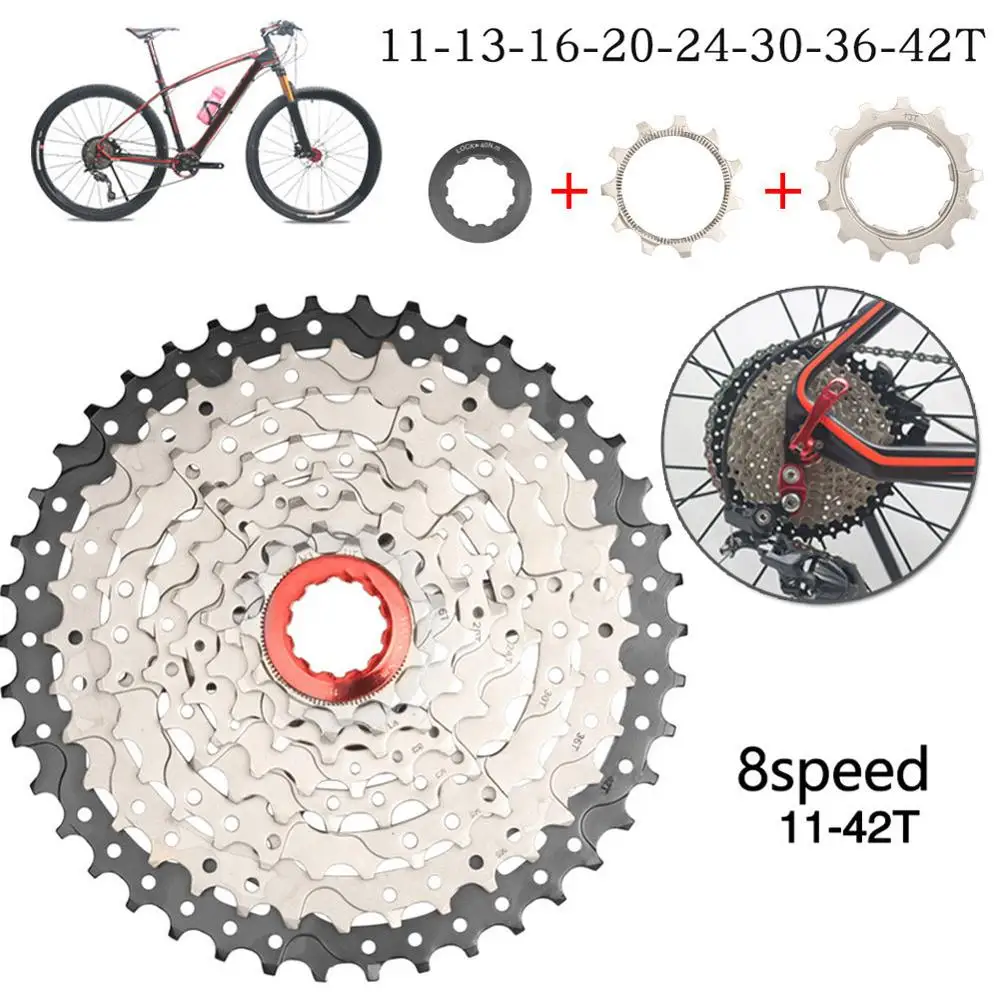 

Велосипедный коленчатый набор кассета 8s скоростная Звездочка Ratio11-42T MTB велосипедная цепь Запчасти для колес Аксессуары для велосипеда