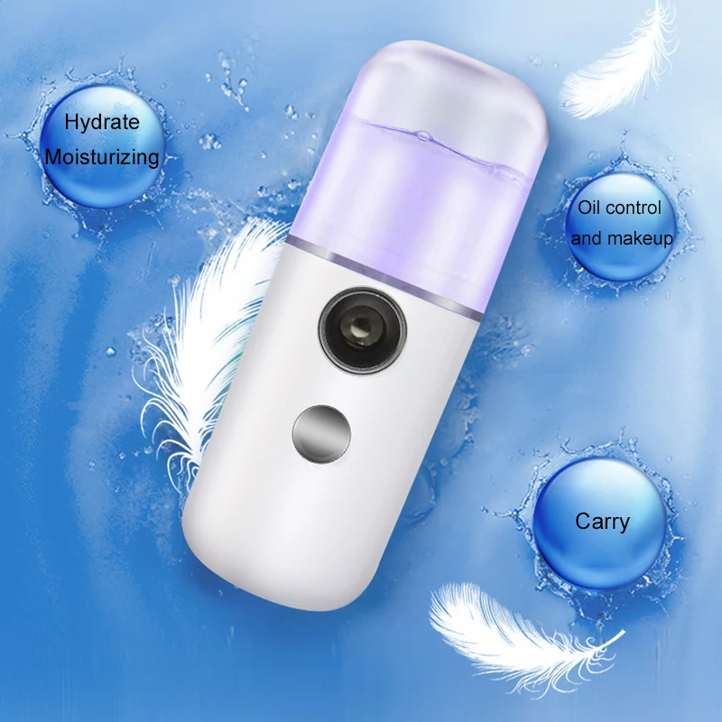 

USB Nano Sprayer Facial Cold Mist Sprayer Portable Mini Beauty Tools Spray Device Moisturizing Skin Care Beauty Instrument TSLM1