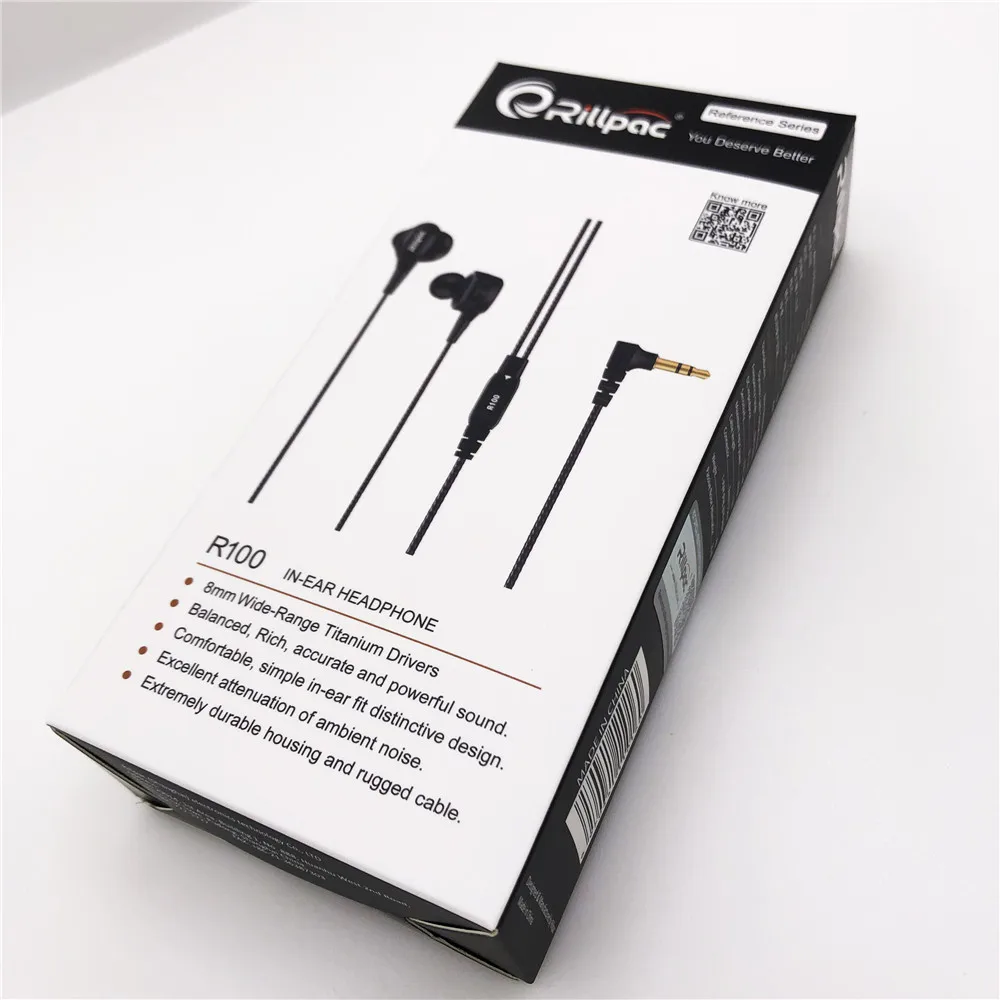Rillpac R100 8 мм титановый Динамический драйвер шумоизоляция HiFi наушники-вкладыши справочные серии Наушники