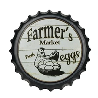 dingleiever farmers eggs market decorative bottle caps metal tin signs cafe beer bar decoration