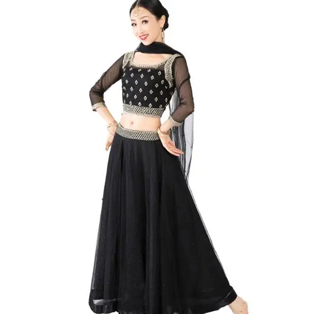 New India Clothing Sarees For Woman Lehenga Choli Belly Dancing Dress Nepal Pakistan Hand-made Embroideried Lady Three Pieces |