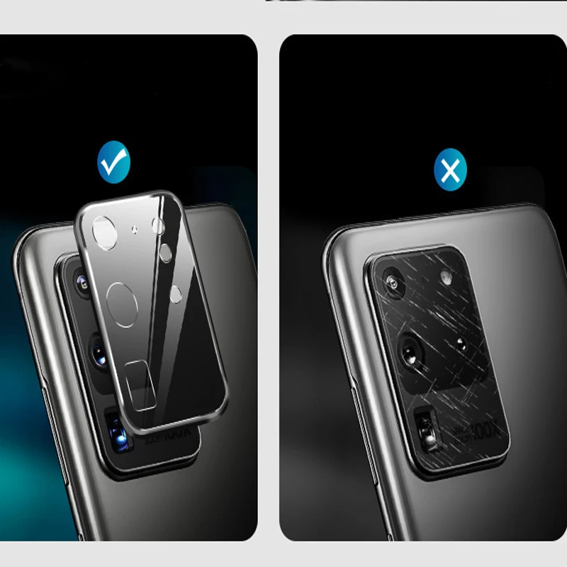 

For Samsung Galaxy S20 Ultra S20 Plus S10 Note 20 10Pro Back Full Cover Camera Lens Film Glass Screen Protector Rear Ring Case