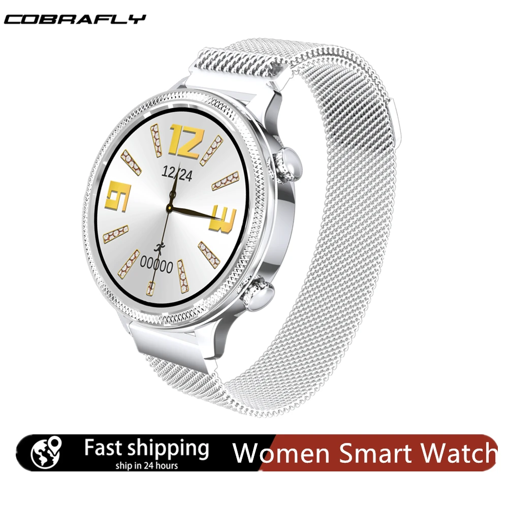 Женские Смарт часы Cobrafly M3 с круглым экраном модный роскошный браслет фитнес