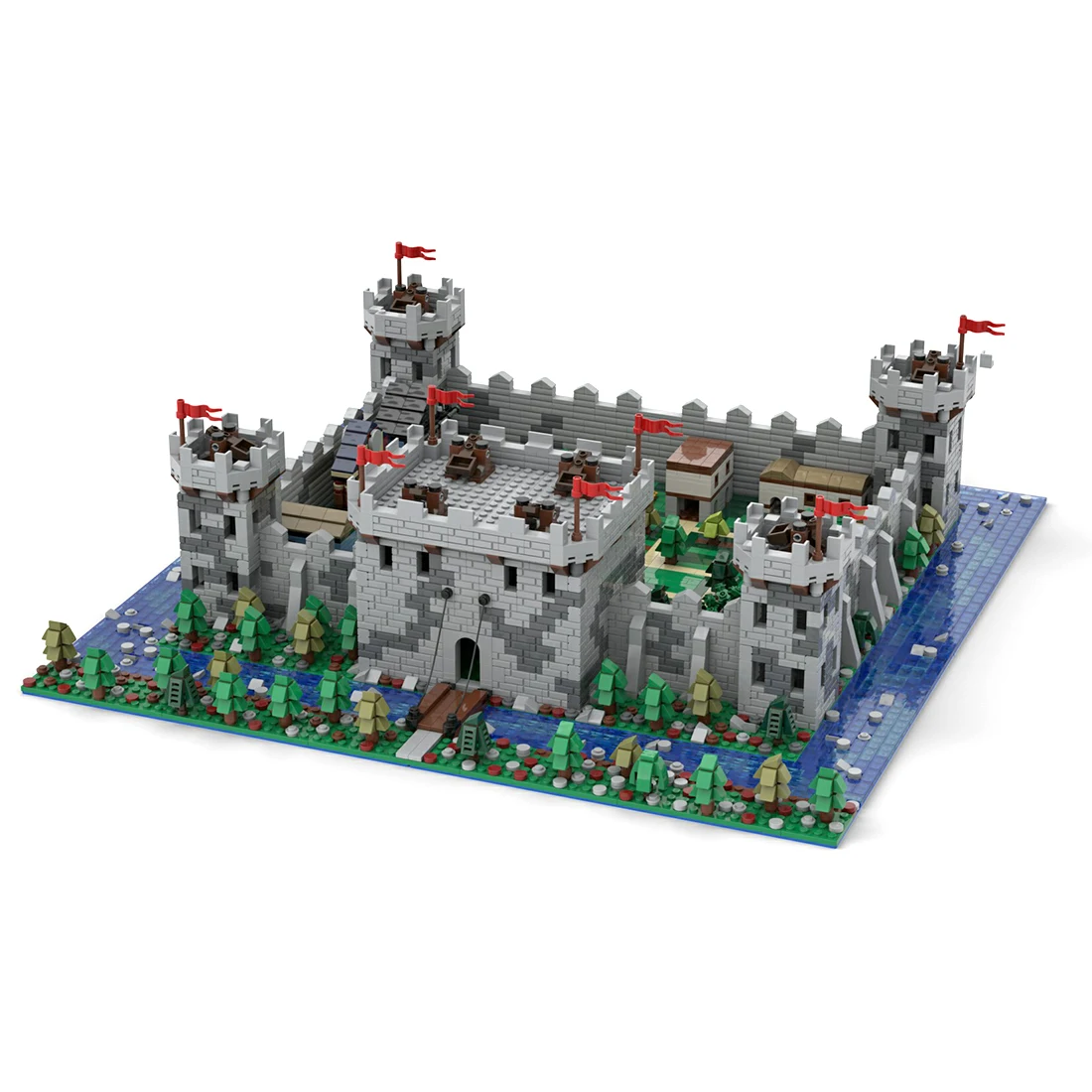 MOC Medieval Castle DIY Assembling Building Block Model Kit (Licensed and Designed by Mini Custom Set) | Игрушки и хобби