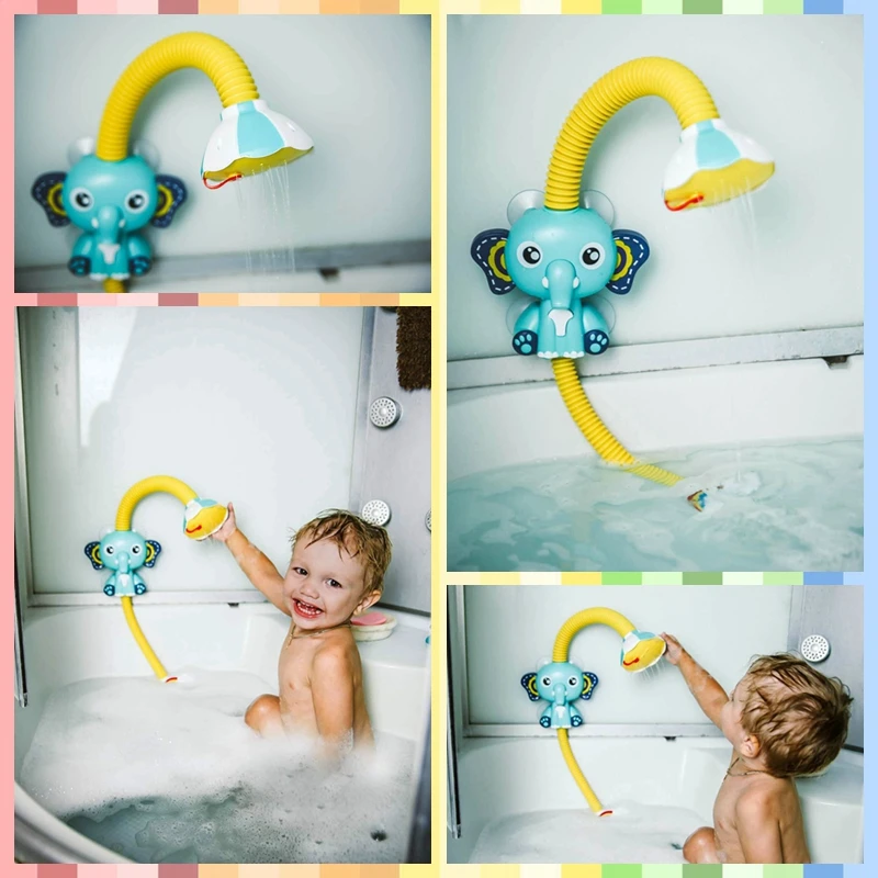 Милая игрушка для ванны со слоном Электрический Автоматический водяной насос с - Фото №1