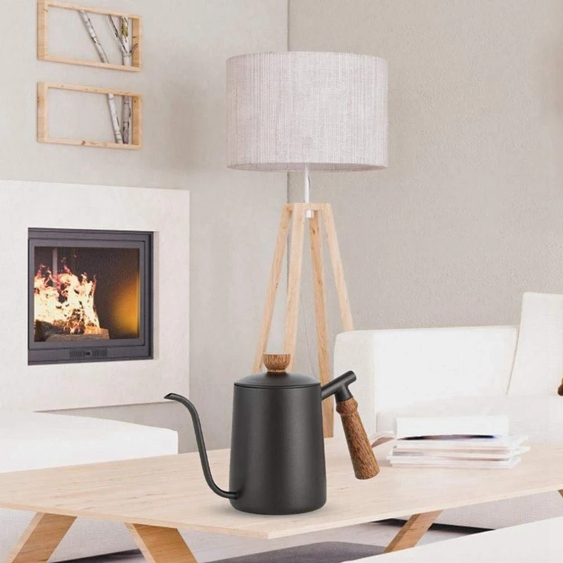 Нержавеющая сталь длинный узкий носик кофейник нержавеющая деревянный ручной