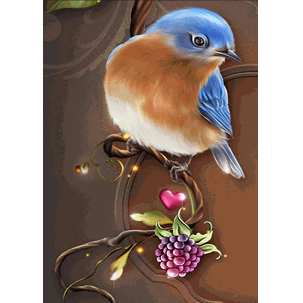 5D алмазная живопись Полный алмаз одна птица две птицы круглая Алмазная мозаика