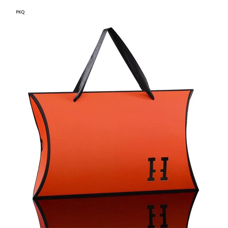 15 шт. большая картонная подарочная коробка оранжевого цвета черная бумага