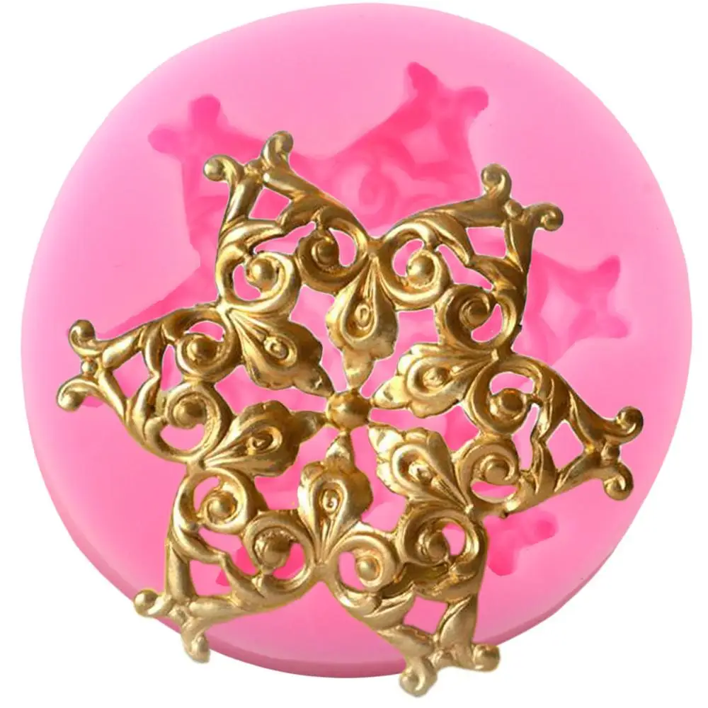 Туфли лодочки с филигранными звезда медальон торт границы силиконовые формы