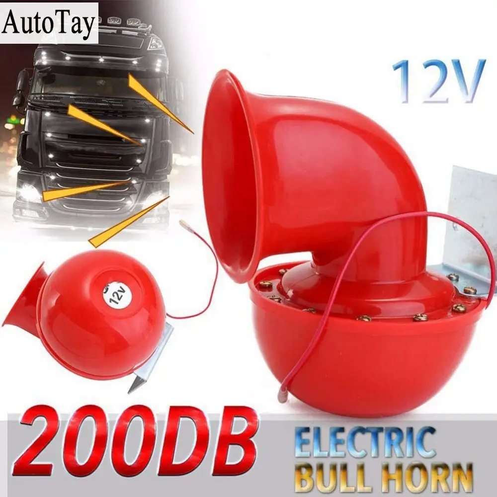 Air Horn 12V Red Electric Bull Loud 200DB Raging Sound for Car Motorcycle Truck Boat Accessrioes | Автомобили и мотоциклы