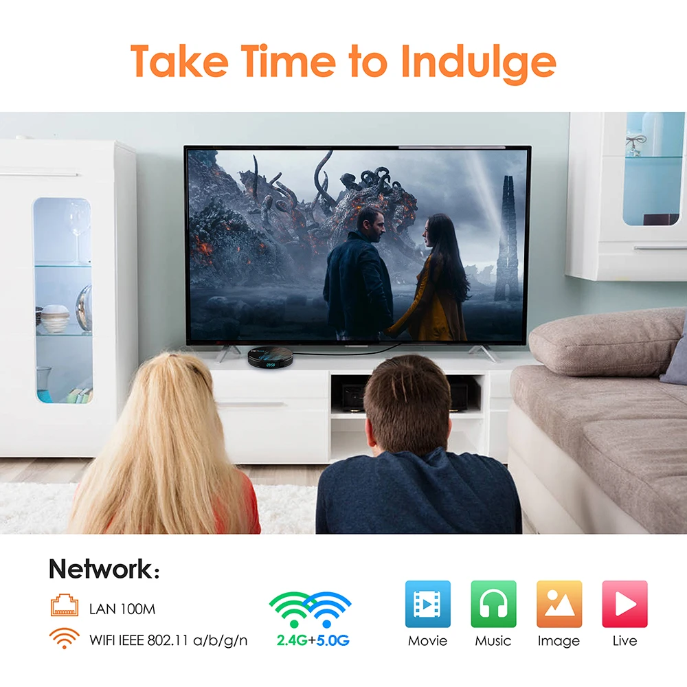 HK1max Android 9.0 TV Box RK3328 Quad Core 64bit 4GB/64GB Smart 4K Media Player H.265 WiFi Bluetooth 4.0 DLNA Set-Top | Электроника