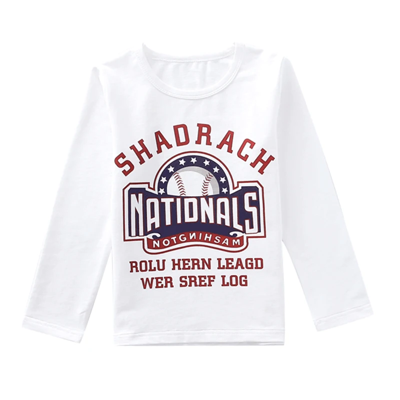 

Cotton Kids Clothing for Boys T-shirts Spring Autumn Long Sleeve Children Tops Leisure Teens Outfits 6 8 10 12 Years Vestidos