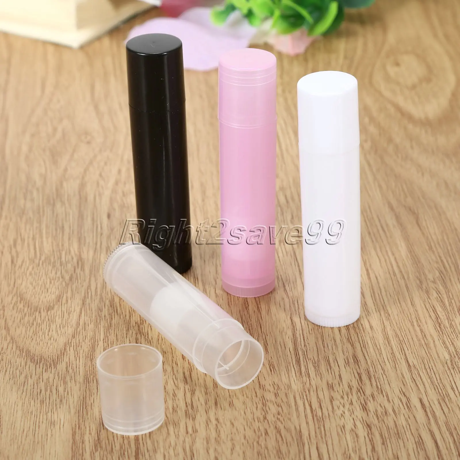 5 шт. мл пустой прозрачный бальзам для губ в тюбике s контейнеры розовый черный