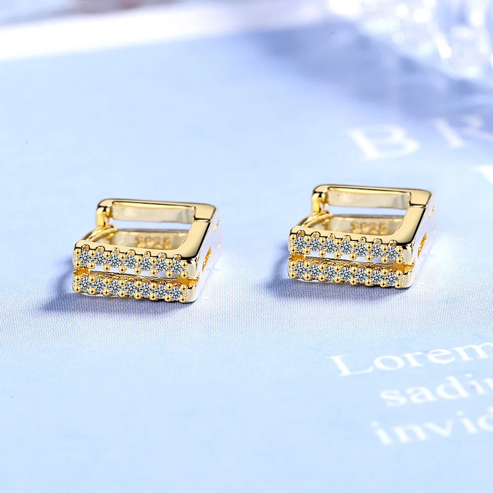 Женские серьги-кольца MEETSOFT из стерлингового серебра модные дизайнерские