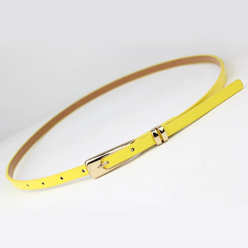 

Pu Leather Belt Female Red Brown New 8 Colors Thin Black White Yellow Waist Belts For Women Dress Strap Wholesale New