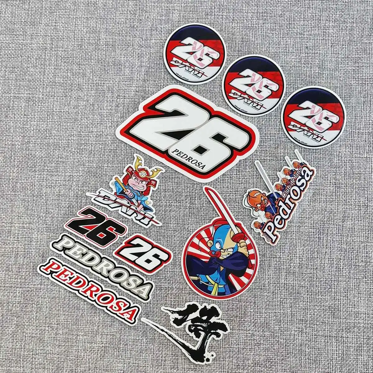 Мотоциклетные стикеры Дани педроса 26 #26 Стикеры для шлема Samurai Яркие