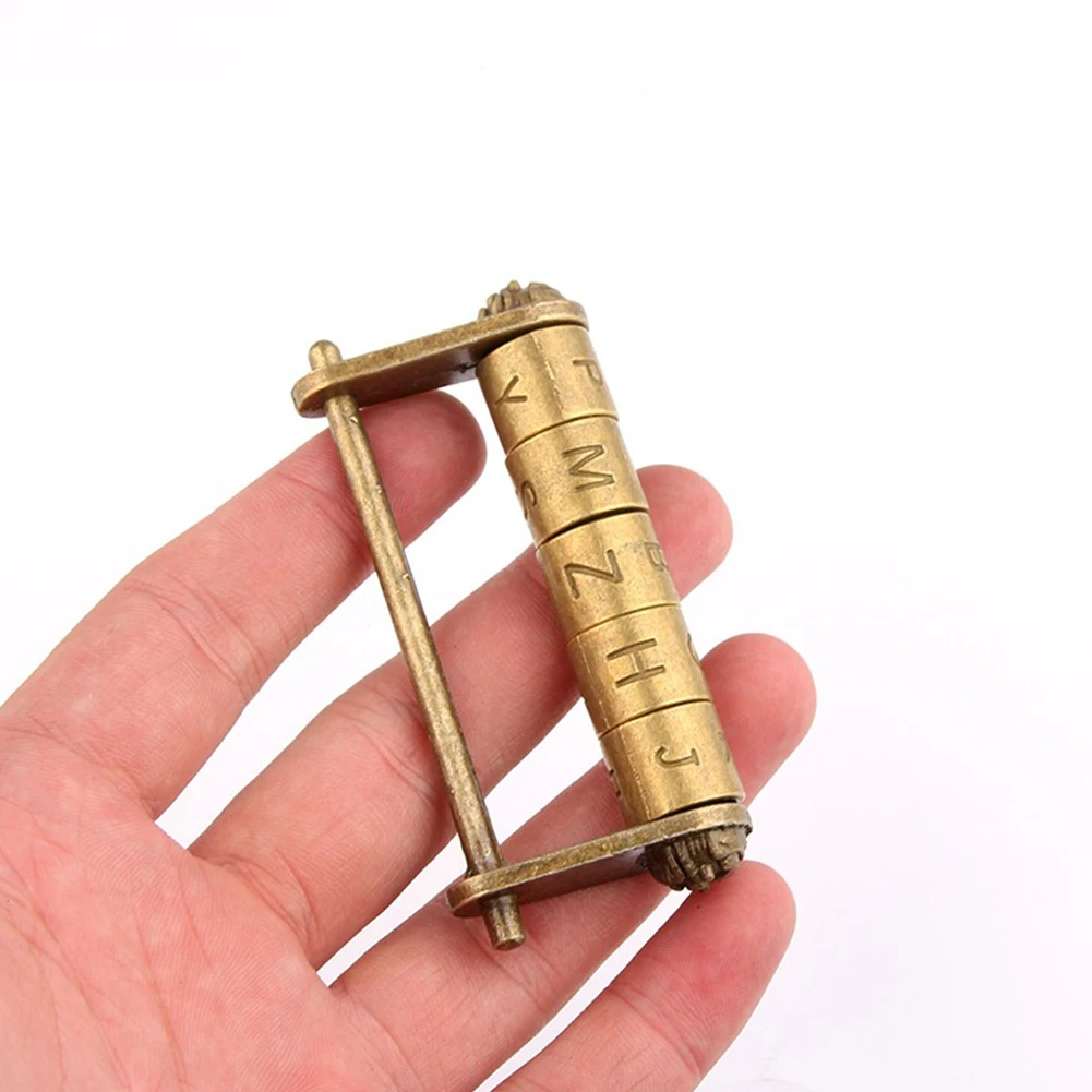 Китайский ретро ящик с паролем Античная бронзовая фурнитура винтажная шкатулка