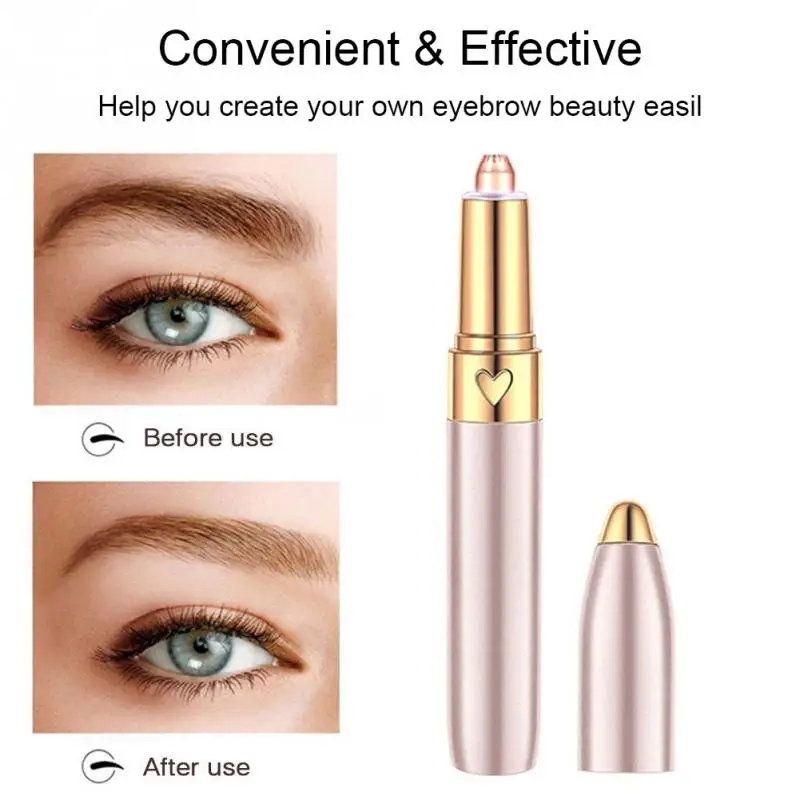 ABS Инструмента безболезненный зарядка через usb Электрический триммер для бровей