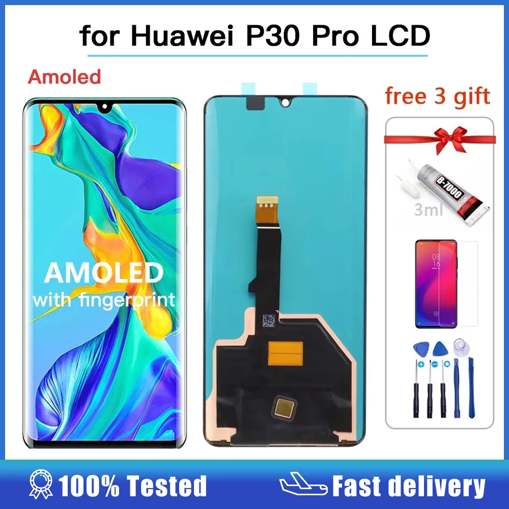 

AMOLED Original LCD For Huawei P30 Pro LCD Display Touch Screen Digitizer Assembly VOG-L29 VOG-L09 VOG-L04 Display P30Pro P 30
