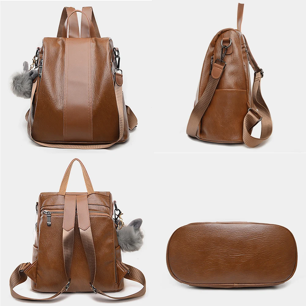 Популярный женский рюкзак с защитой от кражи Модные Винтажные Школьные Сумки из