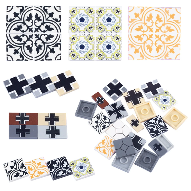 Конструктор MOC на заказ детали для конструктора с принтом плитки 2 шт. напольные