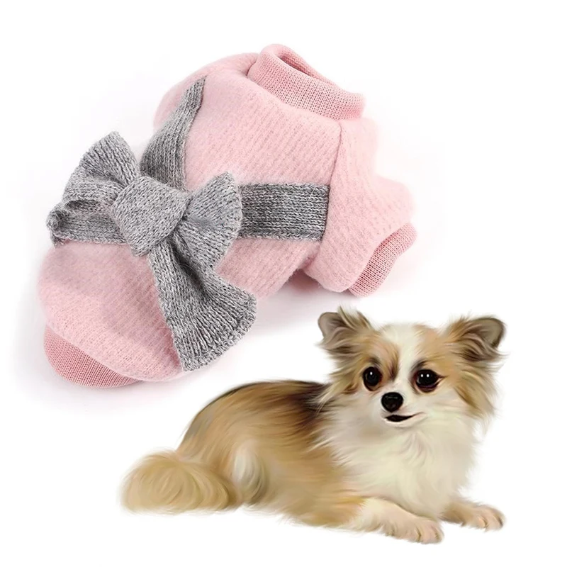 Зимняя одежда для кошек вязаный свитер щенка котенка теплая милое пальто собак