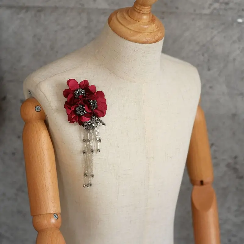 2 шт. тканевые наклейки с бисером ручной работы значок аксессуары для одежды