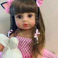 22 inch simulation silicone vinyl doll handmade rebirth toddler doll cute soft waterproof sleeping baby toy early education gift