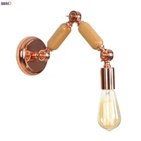 iwhd nordic wood arm wall lights for home lighting bedroom bathroom mirror stair light rose gold modern wall lamp sconce led