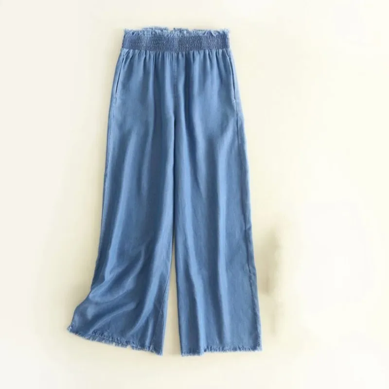 Женские джинсы свободного кроя с высокой талией широкие брюки Повседневная