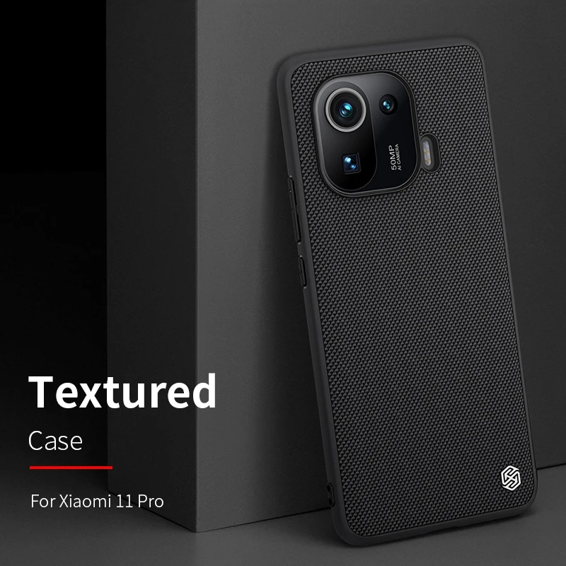 

for Xiaomi 11 Pro Case NILLKIN Textured Nylon Fiber Luxuly Non-Slip Hard Back Cover Case for Xiaomi Mi 11 Pro/Mi11 Pro